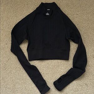 ALO Yoga Black Long Sleeve Top